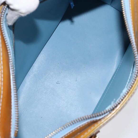 LOUIS VUITTON Monogram Vernis Houston Hand Bag Baby Blue M91005 LV Auth 132764 - Picture 11 of 16